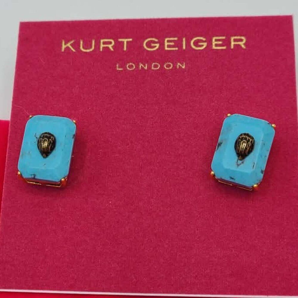 Kurt Geiger Turquoise Eagle Stud Earrings NWT! NEW!